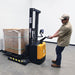 Vestil S-62-AA-SCL steel adjustable powered lift stacker with scale - view 11