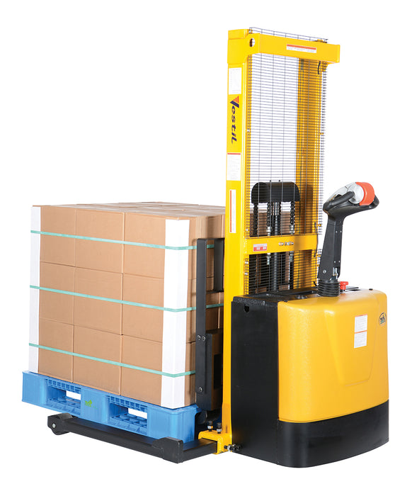 Vestil S-62-AA steel adjustable powered lift stacker - view 7