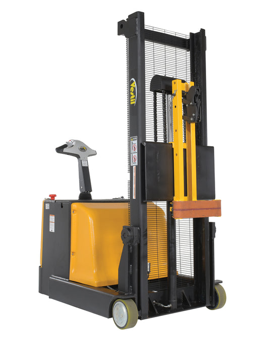 Vestil S-CB-62-SDC Steel Counter Balanced Drum Lifter Single Grip 62 in. Lifting Height 1,000 lb. Capacity Yellow/Black