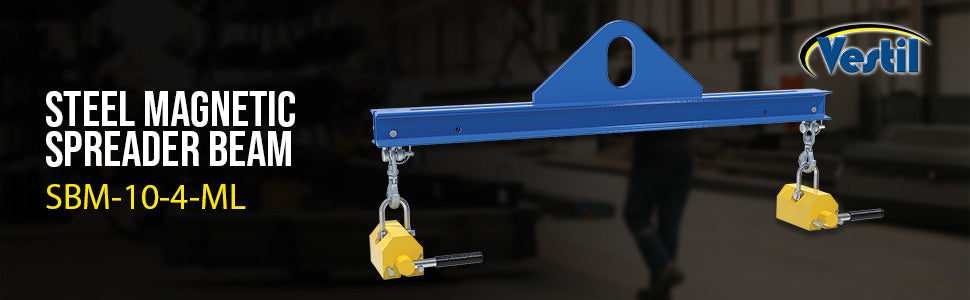 Vestil SBM-10-4-ML steel magnetic spreader beam feature overview 1