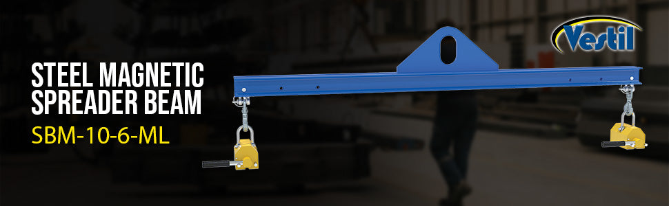 Vestil SBM-10-6-ML steel magnetic spreader beam feature overview 1