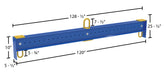 Vestil SBM-BFB-100-10 steel adjustable spreader beam dimensions diagram