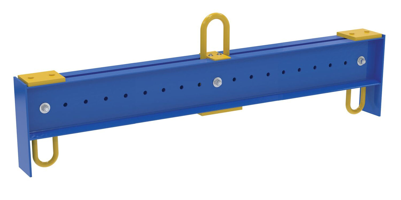 Vestil SBM-BFB-100-6 Steel Adjustable Spreader Beam 6 Ft Maximum Spread 10,000 lb. Capacity Blue