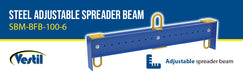 Vestil SBM-BFB-100-6 steel adjustable spreader beam feature overview 3