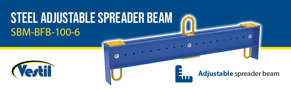 Vestil SBM-BFB-100-6 steel adjustable spreader beam feature overview 3