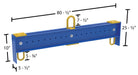 Vestil SBM-BFB-100-6 steel adjustable spreader beam dimensions diagram