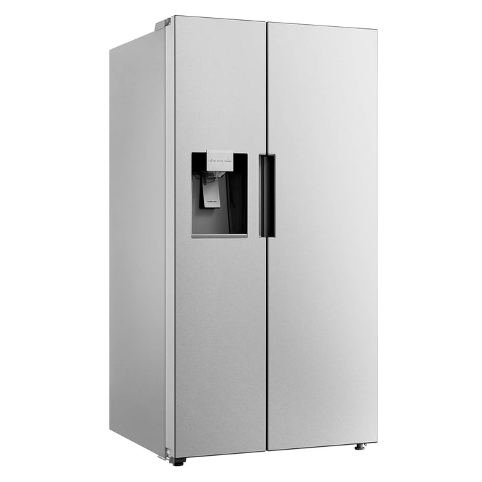 Cosmo 36-Inch 26.3 Cu. Ft. Side-by-Side Refrigerator with Water and Ice Dispenser in Stainless Steel (COS-SBSR263RHSS) Cosmo