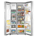 Cosmo 36-Inch 26.3 Cu. Ft. Side-by-Side Refrigerator with Water and Ice Dispenser in Stainless Steel (COS-SBSR263RHSS) Cosmo