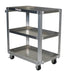 Vestil SCA3-2236 Aluminum Service Cart 3 Shelves 35-7/8 in. x 21-15/16 in. x 41-3/4 in. 660 lb. Capacity Silver