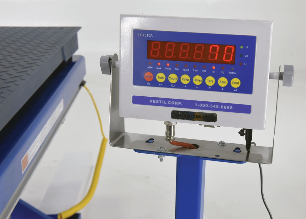 Vestil SCALE-MU-4848-5-BL steel integral scissor lift table scale option - view 3