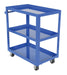 Vestil SCS3-2236 Steel Service Cart with 3 Shelves 38-1/4 in. x 21-7/8 in. x 41-3/4 in. 1,000 lb. Capacity Blue