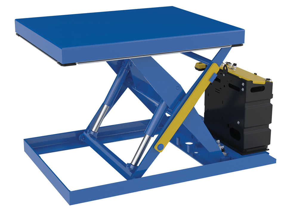 Vestil SCTAB-2000-3240-AC Steel Scissor Lift Table AC Power 54-1/16 in. x 32-1/2 in. x 32 in. 2,000 lb. Capacity Blue
