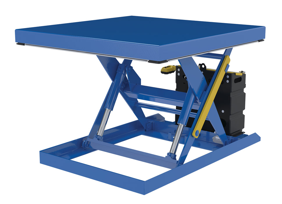 Vestil SCTAB-2000-4242-AC Steel Scissor Lift Table AC Power 55-3/8 in. x 42-3/8 in. x 32 in. 2,000 lb. Capacity Blue