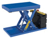 Vestil SCTAB-500-2033-DC Steel Scissor Lift Table DC Power 44-3/16 in. x 20-1/2 in. x 28 in. 500 lb. Capacity Blue