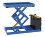 Vestil SCTABD-1000-2033-DC Steel Double Scissor Lift Table DC Power 43-1/4 in. x 20-1/2 in. x 35 in. 1,000 lb. Capacity Blue