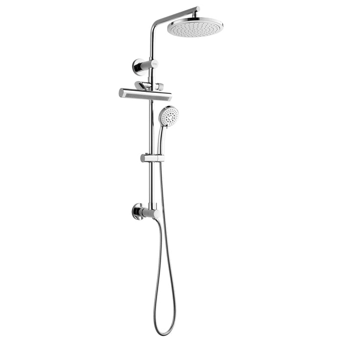 Forno Acqua Fall 9-Inch Overhead Rainfall Shower with 2.5 GPM Flow Rate, Handheld, Body Jets in Polished Stainless Steel (SCW1CP-S2)