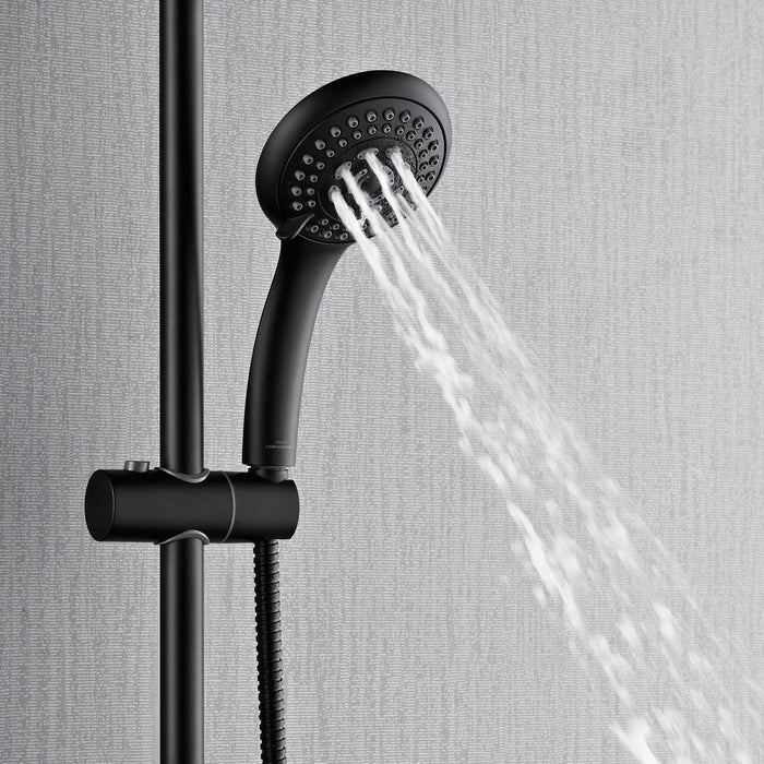 Forno Acqua Fall 8-Inch Overhead Rainfall Shower with 2.5 GPM Flow Rate, Handheld, 7 Way... Kitchen Appliance - Dimensions