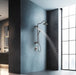 Forno Acqua Fall 8-Inch Overhead Rainfall Shower with 1.8 GPM Flow Rate, Handheld, 7 Way... Kitchen Appliance - Side View