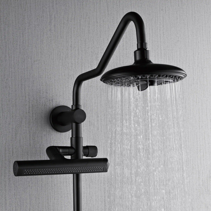 Forno Acqua Fall 8-Inch Overhead Rainfall Shower with 1.8 GPM Flow Rate, Handheld, 7 Way... Kitchen Appliance - Features