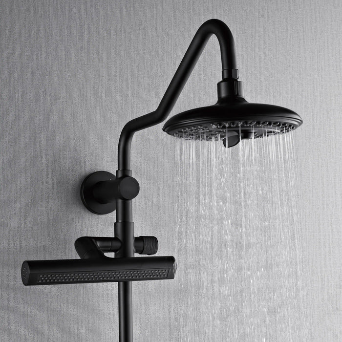 Forno Acqua Fall 8-Inch Overhead Rainfall Shower with 2.5 GPM Flow Rate, Handheld, 7 Way... Kitchen Appliance - Close-Up