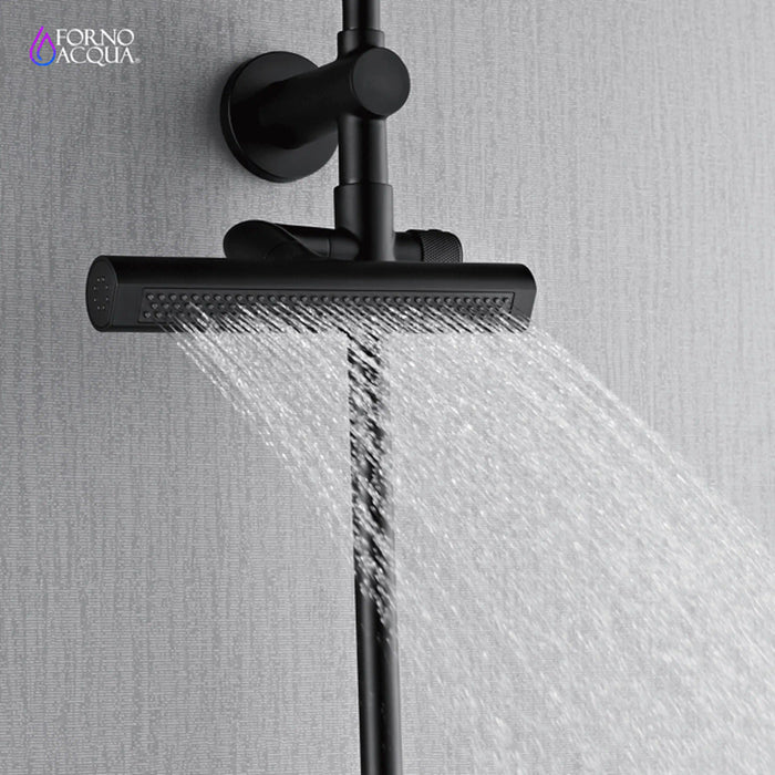 Forno Acqua Fall 8-Inch Overhead Rainfall Shower with 2.5 GPM Flow Rate, Handheld... Kitchen Appliance - Installation View