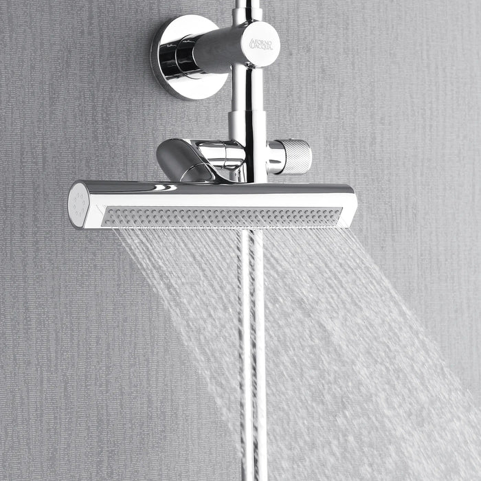 Forno Acqua Fall 8-Inch Overhead Rainfall Shower with 2.5 GPM Flow Rate, Handheld, 7 Way Diverter, Body Jets in Polished Stainless Steel (SCW2CP-C2)