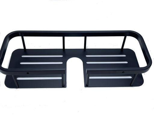 wonderland shower inc Matte black soap dish 14 inch length stainless material Shower Accessory - Side View