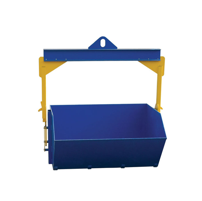 Vestil SDB-200-6 Steel Self Dumping Bin 2 Cubic Yard 6,000 Capacity Blue