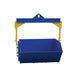 Vestil SDB-200-6 Steel Self Dumping Bin 2 Cubic Yard 6,000 Capacity Blue