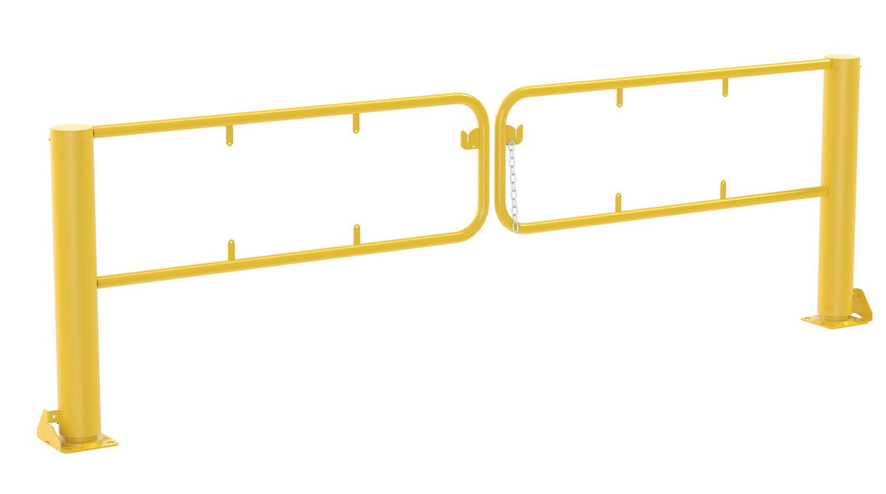 Vestil SDG-10 Steel Swivel Dock Gate Pair for 10 ft. Door Yellow