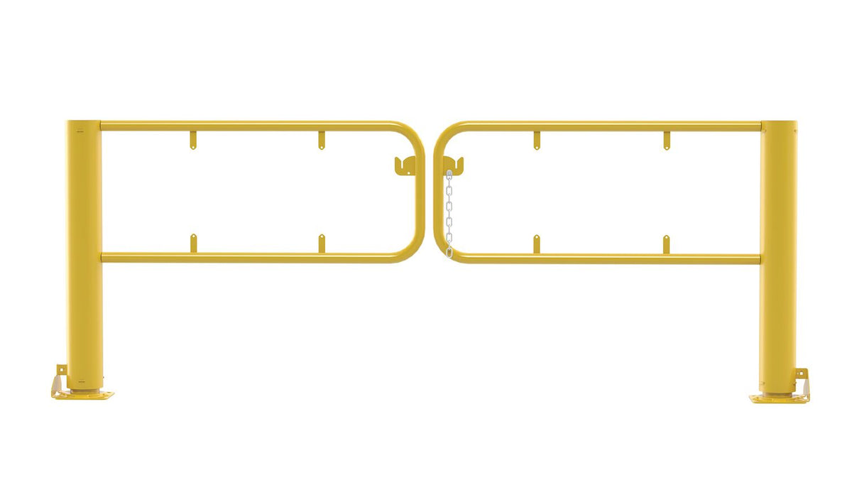 Vestil SDG-8 Steel Swivel Dock Gate Pair for 8 ft. Door Yellow