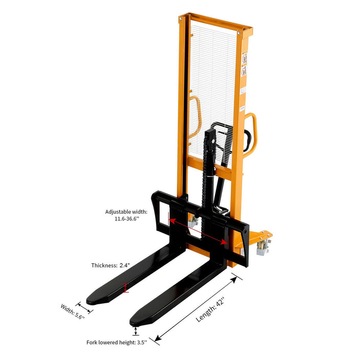Xilin SDJA1000-I manual pallet stacker battery and drive unit detail