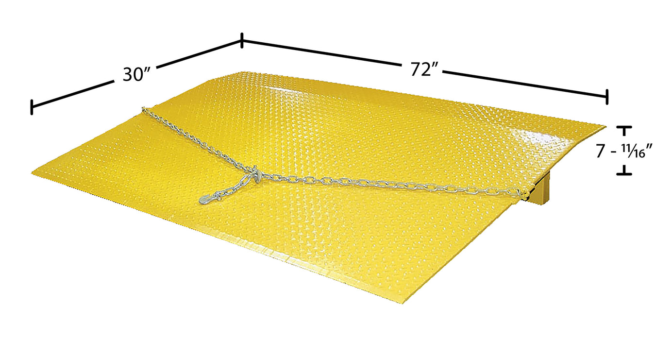 Vestil SEH-7230 steel truck dock plate dimensions diagram