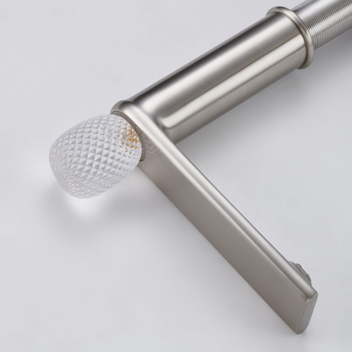 wonderland shower inc Lumina crystal Single Handle Single Hole Bathroom Sink Faucet with Pop up drain overflow - Features