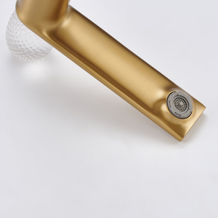wonderland shower inc Lumina crystal Single Handle Single Hole Bathroom Sink Faucet with Pop up drain overflow - View 12