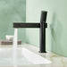 Brushed gold or Brushed Nickel or Matte Black Or Rose Gold single handle brass bathroom faucet with pop up drain - top view