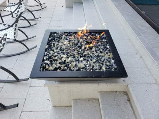 TessaRai 36" Square Fire Bowl Kit — Auto Ignition