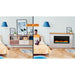 SimpliFire Allusion 60" Linear Electric Recessed Fireplace SimpliFire