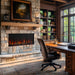 SimpliFire Scion 43 linear electric fireplace with logs in a living room