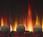 SimpliFire decorative spheres shown in a Scion electric fireplace