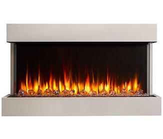 SimpliFire Triton 50 floating mantel kit, painted white