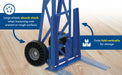 Vestil SFHT-20-250 steel adjustable fork hand truck feature overview 2