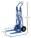 Vestil SFHT-20-250 steel adjustable fork hand truck dimensions diagram