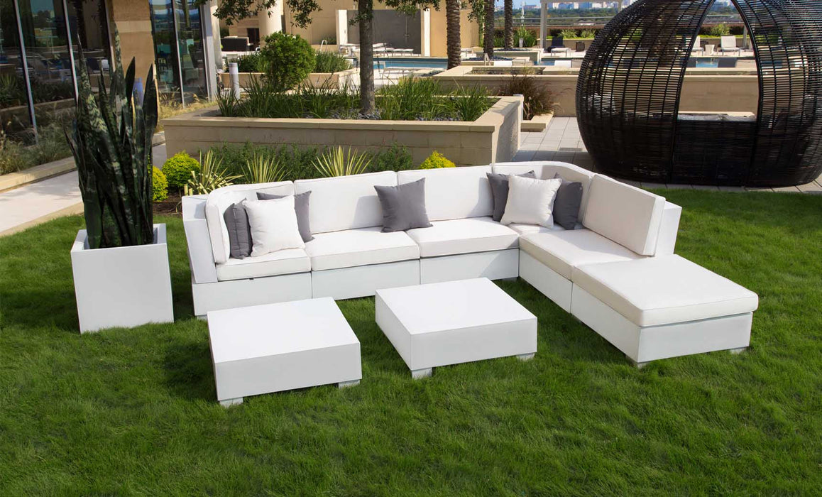 Ledge Lounger Signature Sectional Endcap/Square Coffee Table — view 6