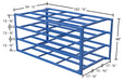 Vestil SHEET-R-57-HB-1 steel sheet rack dimensions diagram