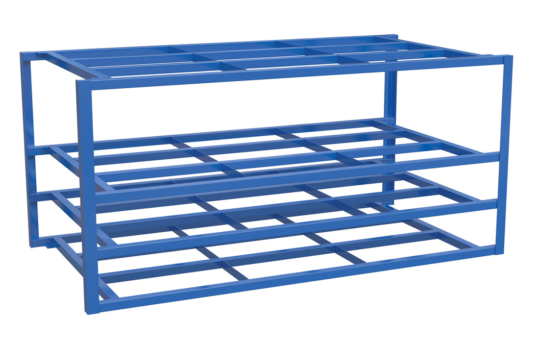 Vestil SHEET-R-57-HB-2 Steel Sheet Rack 1 Large Top Shelf 102-3/4 in. x 54-1/2 in. x 48 in. 2,000 lb. Capacity Per Shelf Blue