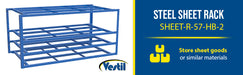 Vestil SHEET-R-57-HB-2 steel sheet rack feature overview 1