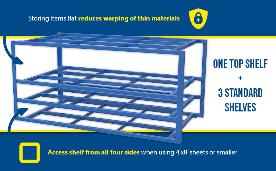 Vestil SHEET-R-57-HB-2 steel sheet rack feature overview 2