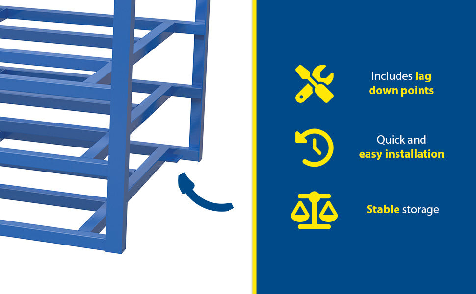 Vestil SHEET-R-57-HB-2 steel sheet rack feature overview 3