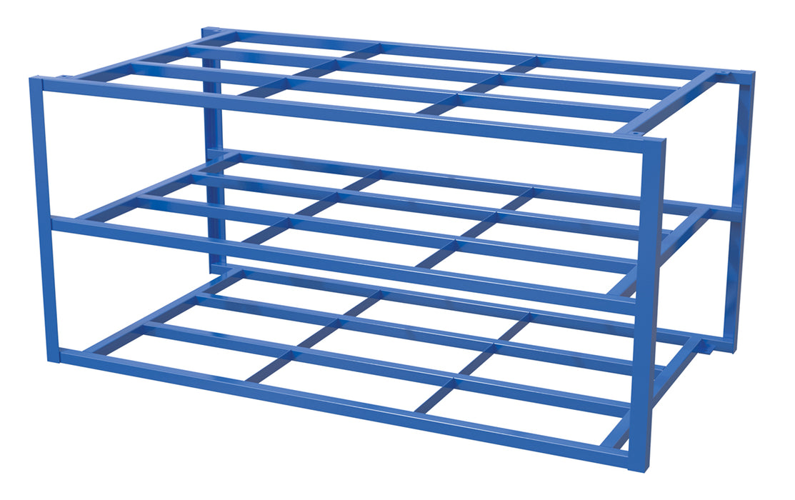 Vestil SHEET-R-57-HB-4 Steel Sheet Rack 2 Large Shelves 102-3/4 in. x 54-1/2 in. x 48 in. 2,000 lb. Capacity Per Shelf Blue